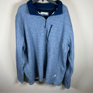 Magellan - Men's Large Blue Classic Moisture Wick Quarter Zip Pullover Sweater